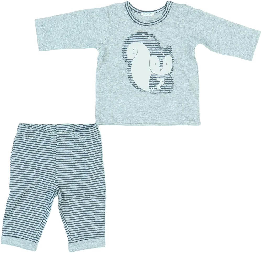 Szürke Benetton 2 részes szett - Felsőruházat és nadrág EU 62 / UK 0-3 hónap / US 0-3 hónap