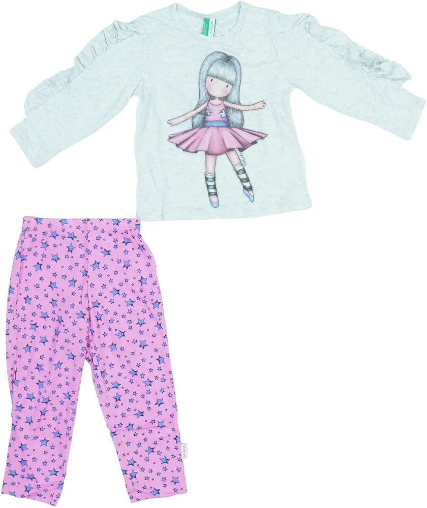 Multicoloured Benetton 2-piece set - Top &amp; Bottom EU 92 / UK 2 years / US 2T