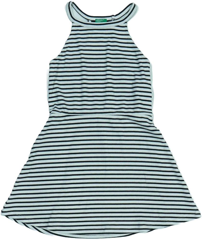 Fehér Benetton Ruha EU 128 / UK 8 év / US 8 év/M