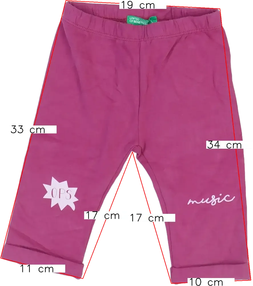 Rózsaszín Benetton Melegítőnadrág EU 74 / UK 6-9 hónap / US 6-9 hónap