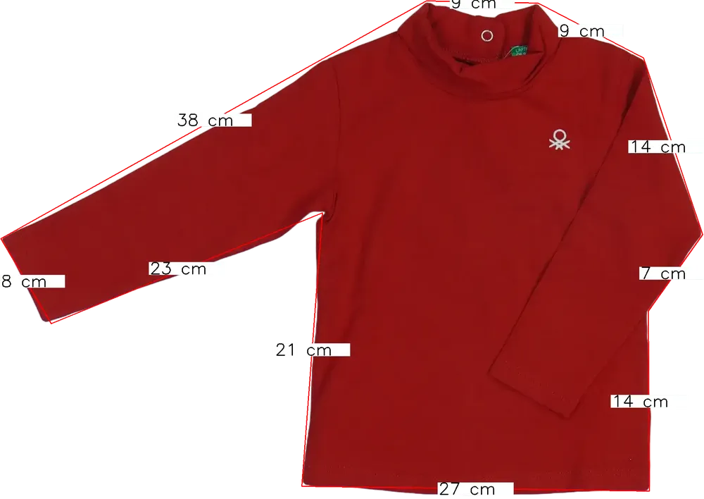 Piros Benetton Garbó EU 86 / UK 12-18 hónap / US 18 hónap