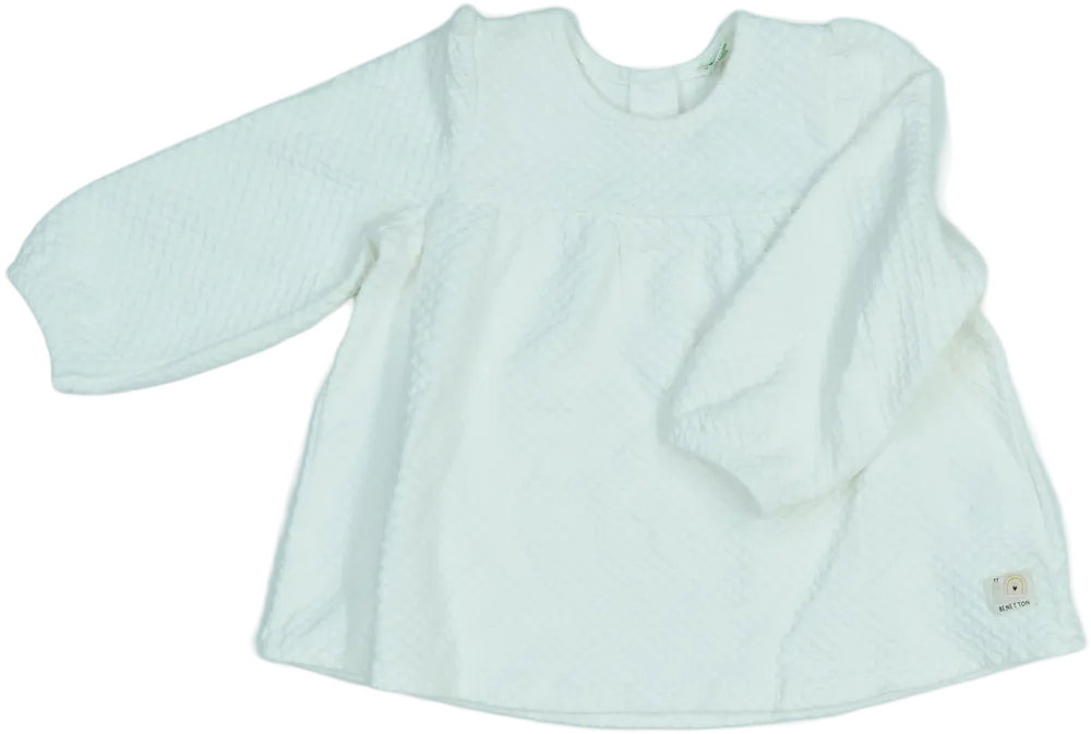 Fehér Benetton Ruha EU 80 / UK 9-12 hónap / US 12 hónap