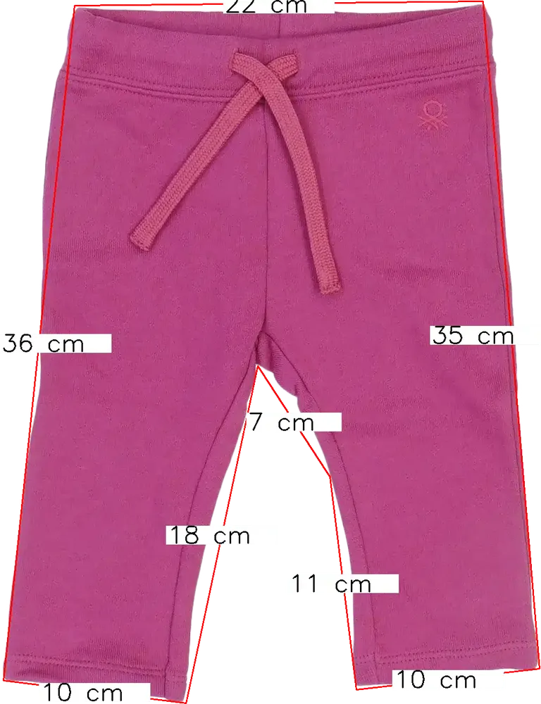 Rózsaszín Benetton Melegítőnadrág EU 74 / UK 6-9 hónap / US 6-9 hónap