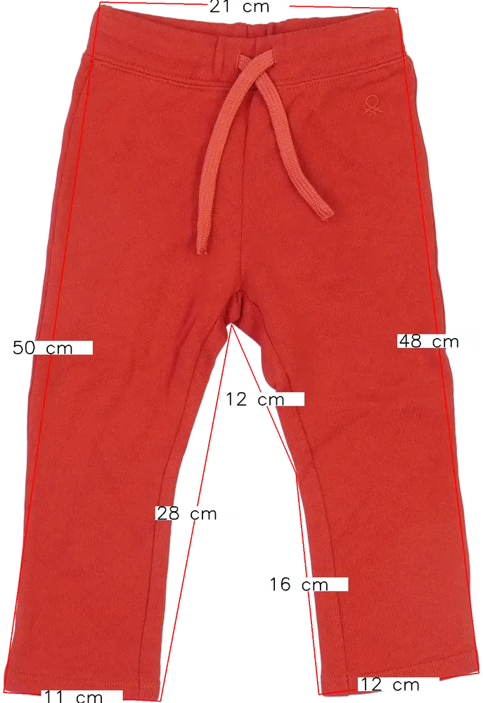 Piros Benetton Melegítőnadrág EU 92 / UK 2 év / US 2T