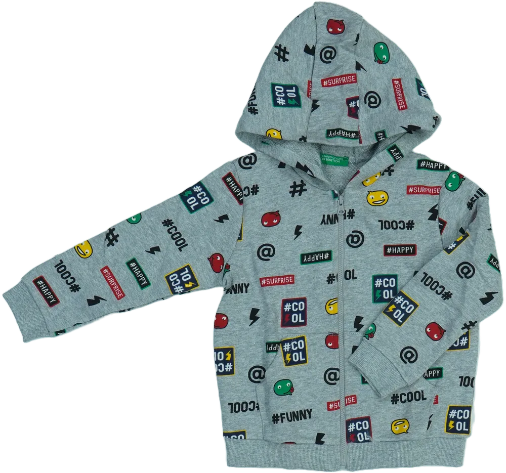 Szürke Benetton Kapucnis pulóver EU 104 / UK 4 év / US 4T/XS