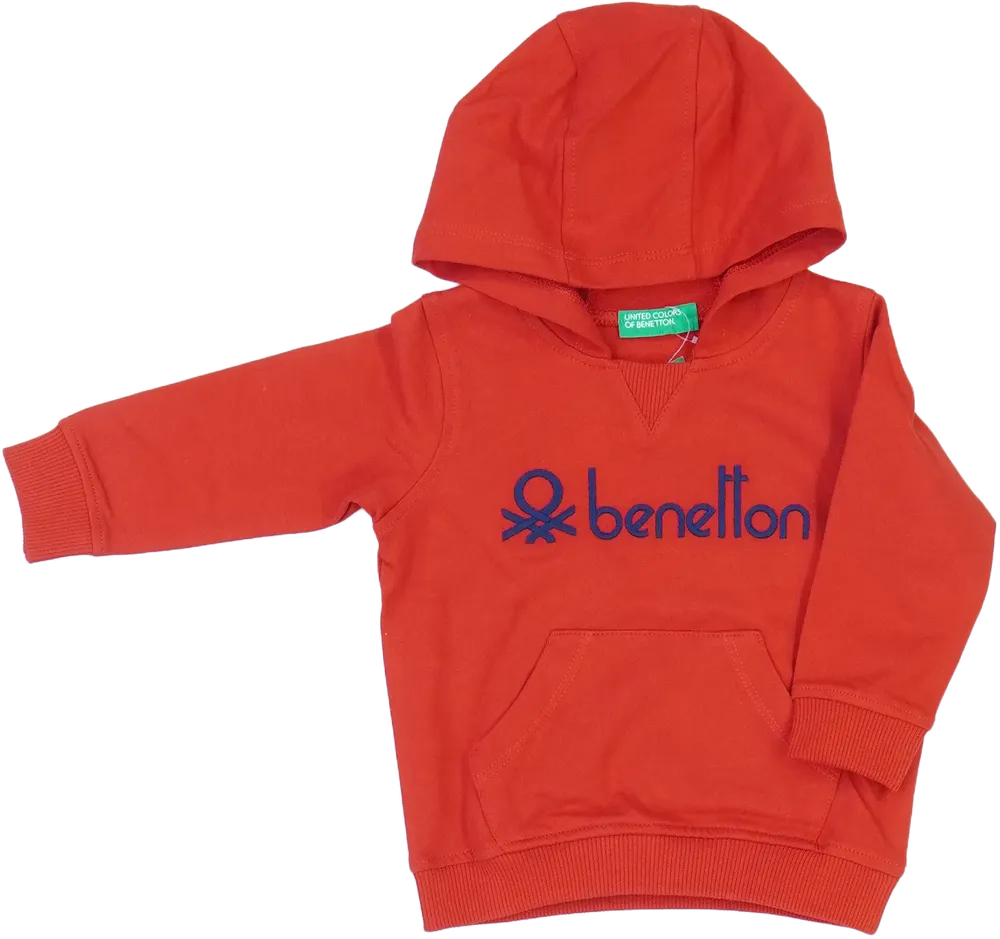 Piros Benetton Kapucnis pulóver EU 74 / UK 6-9 hónap / US 6-9 hónap