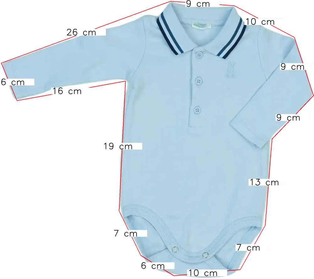 Kék Benetton Hosszú ujjú body EU 62 / UK 0-3 hónap / US 0-3 hónap