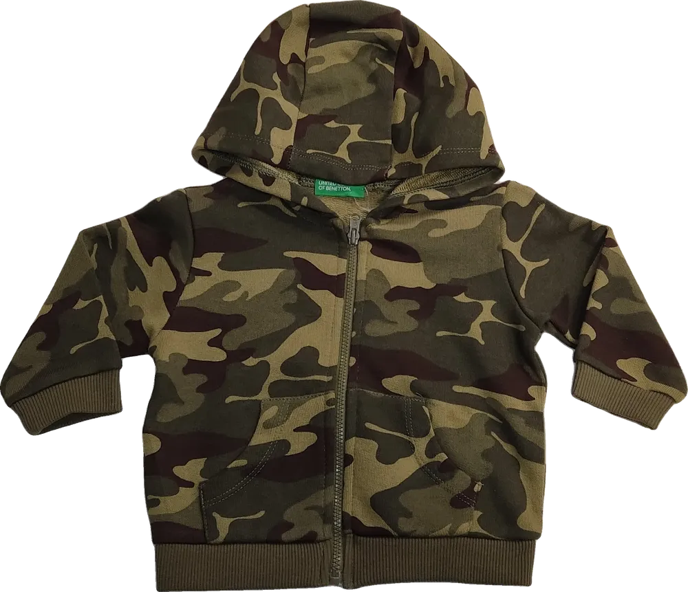 Zöld Benetton Kapucnis pulóver EU 68 / UK 3-6 hónap / US 3-6 hónap