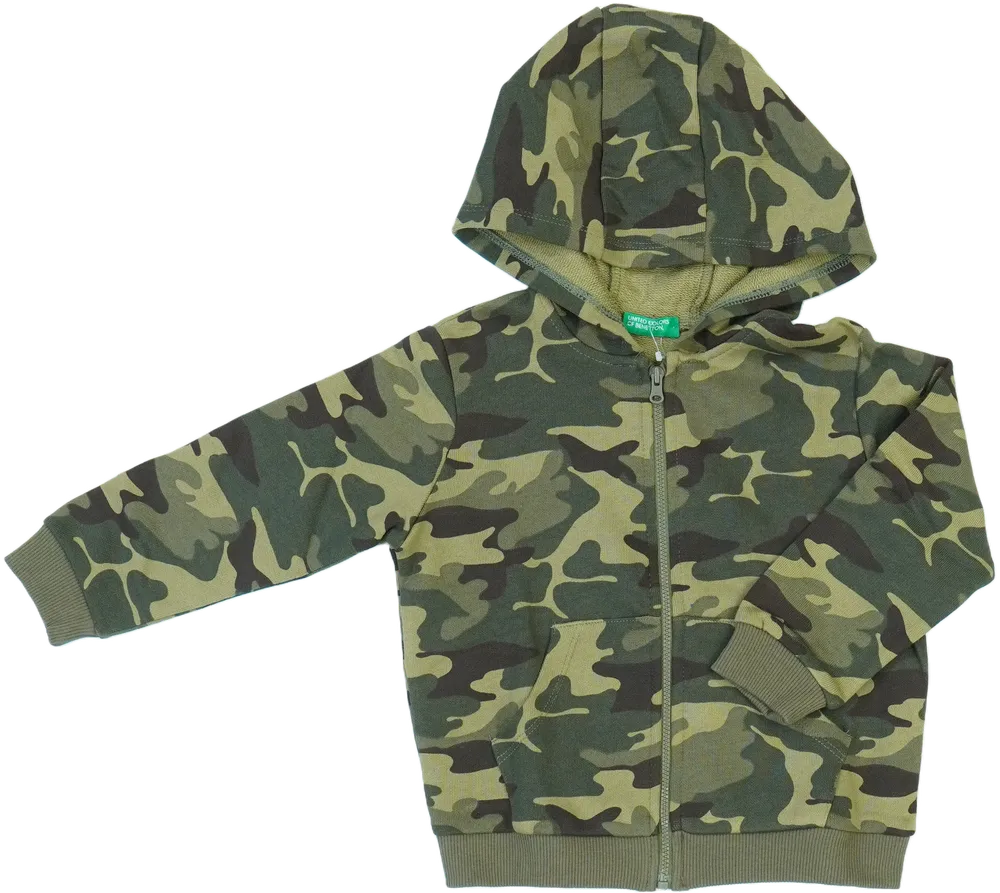 Terepszínű Benetton Kapucnis pulóver EU 98 / UK 3 év / US 3T