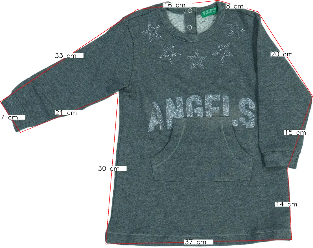 Szürke Benetton Ruha EU 92 / UK 2 év / US 2T