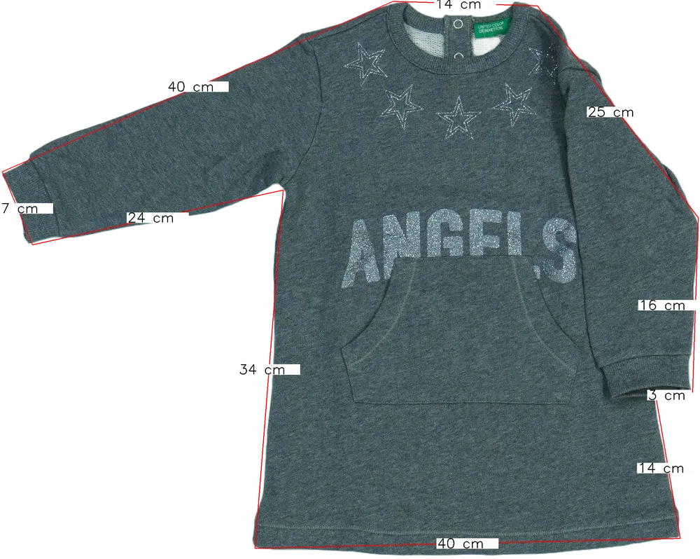 Szürke Benetton Ruha EU 98 / UK 3 év / US 3T