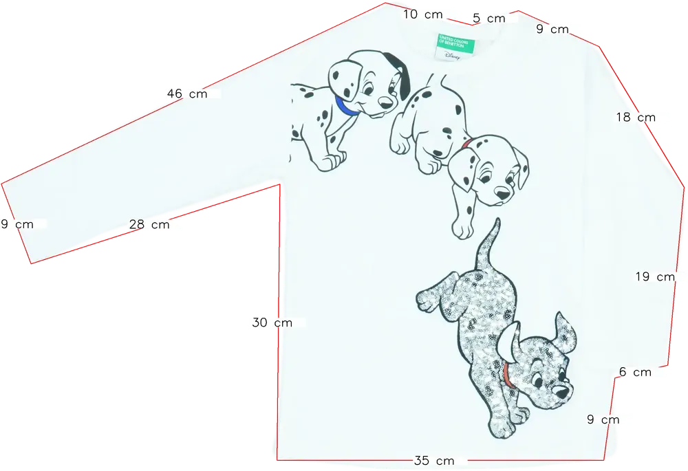 White Disney 2-piece set - Top &amp; Bottom EU 110 / UK 5 years / US 5 years/XS