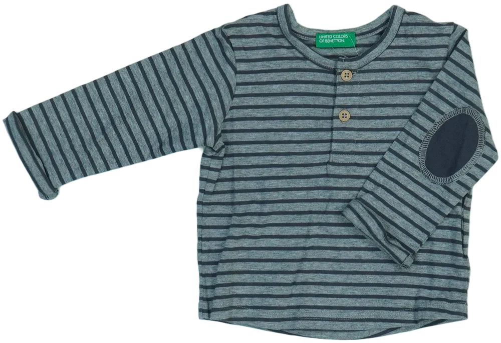 Szürke Benetton Hosszú ujjú felső EU 68 / UK 3-6 hónap / US 3-6 hónap