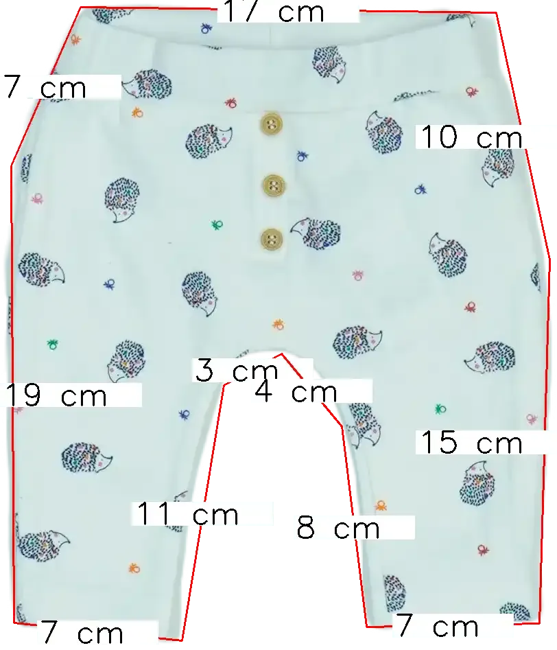 Fehér Benetton Baby nadrág EU 50 / UK Újszülött / US Újszülött