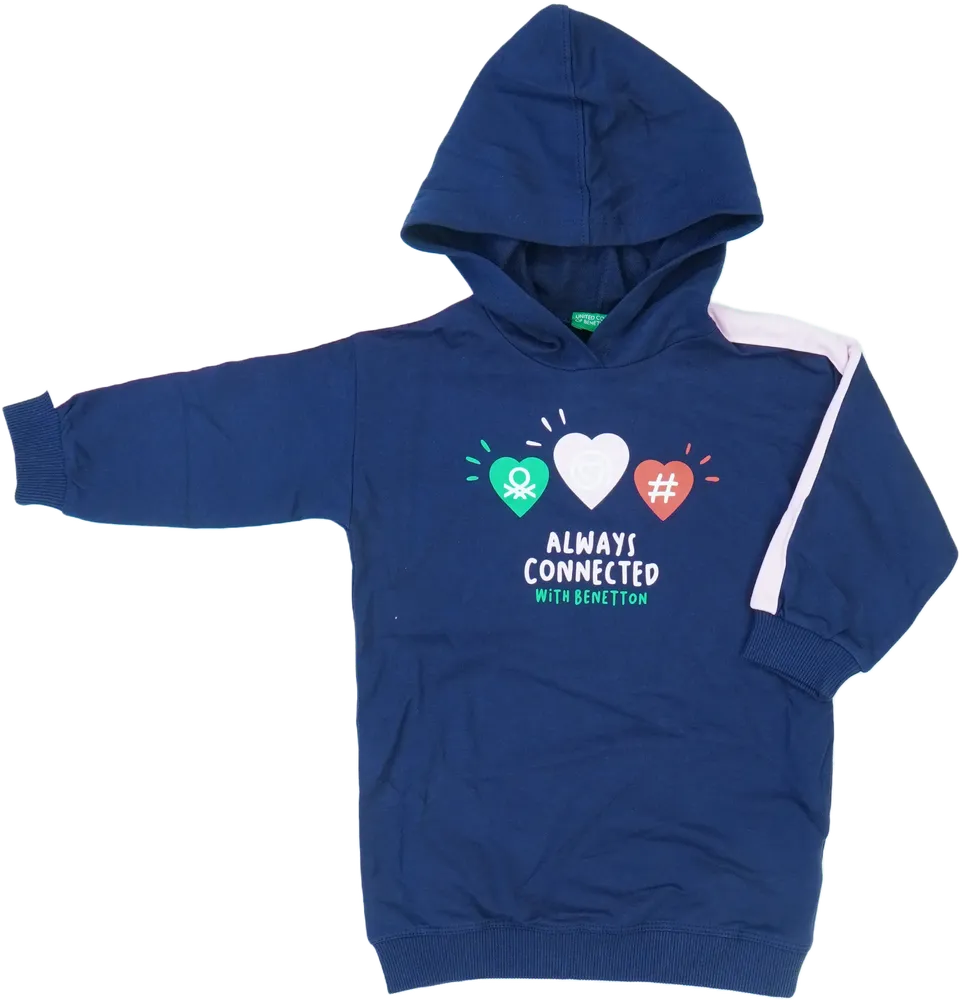 Kék Benetton Kapucnis pulóver EU 86 / UK 12-18 hónap / US 18 hónap