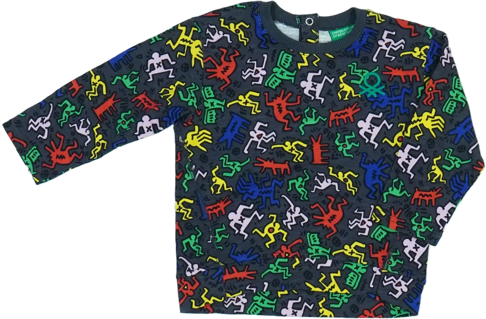 Szürke Benetton Pulóver EU 86 / UK 12-18 hónap / US 18 hónap