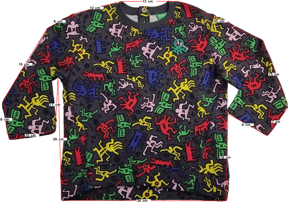 Szürke Benetton Pulóver EU 92 / UK 2 év / US 2T