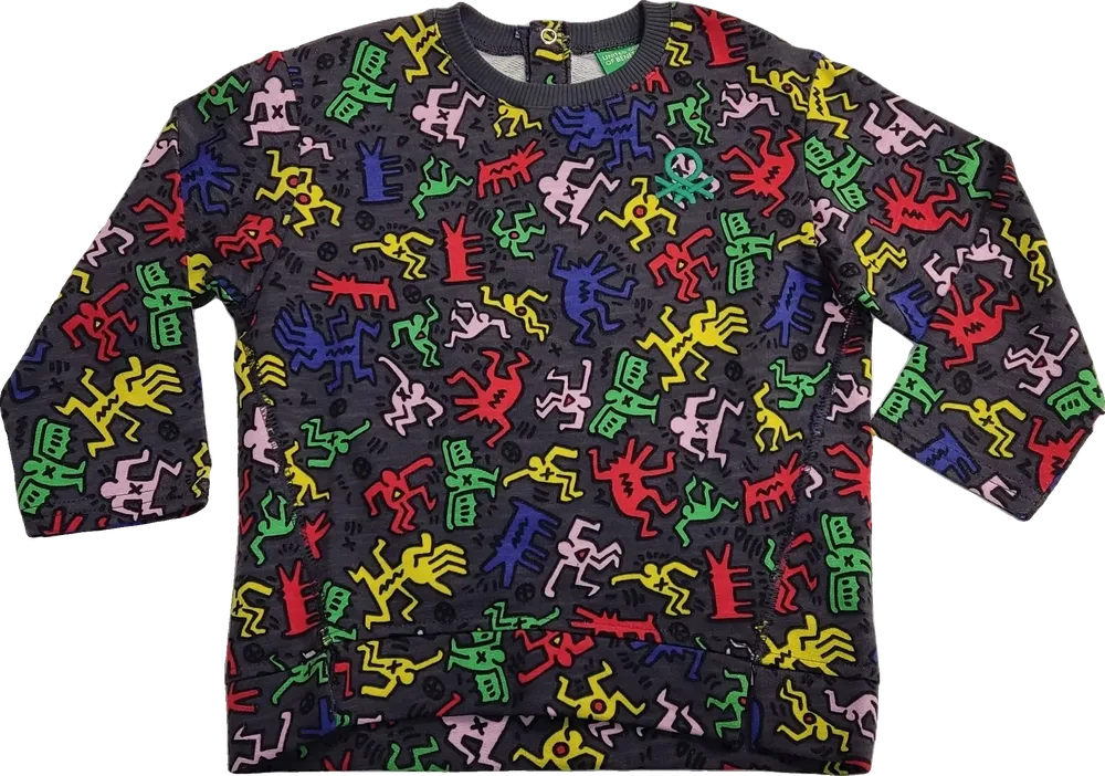 Szürke Benetton Pulóver EU 92 / UK 2 év / US 2T