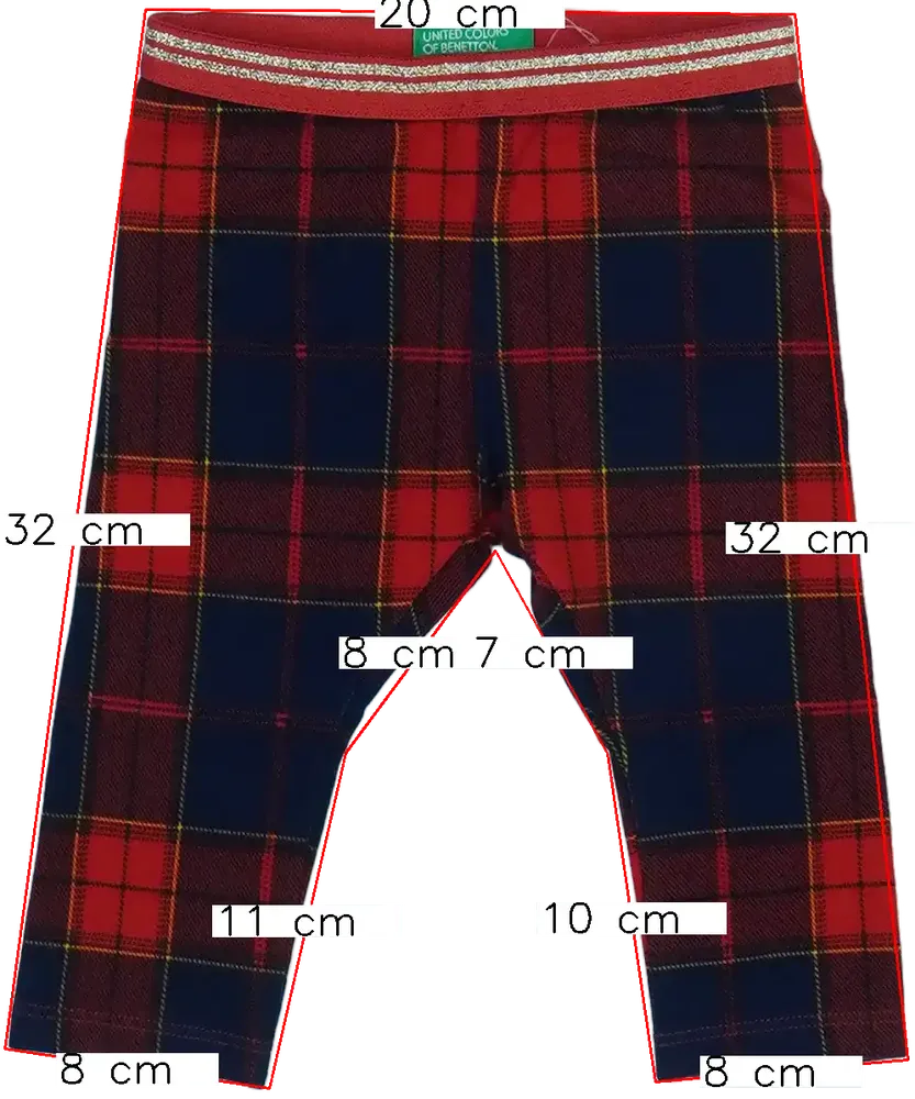 Piros Benetton Leggings EU 74 / UK 6-9 hónap / US 6-9 hónap