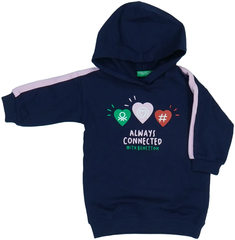 Kék Benetton Kapucnis pulóver EU 74 / UK 6-9 hónap / US 6-9 hónap