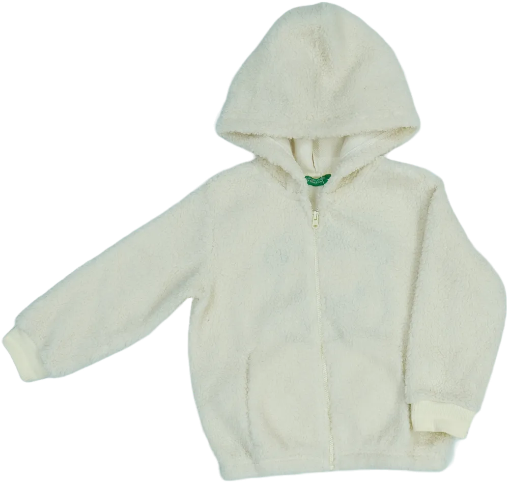 Fehér Benetton Kapucnis pulóver EU 104 / UK 4 év / US 4T/XS