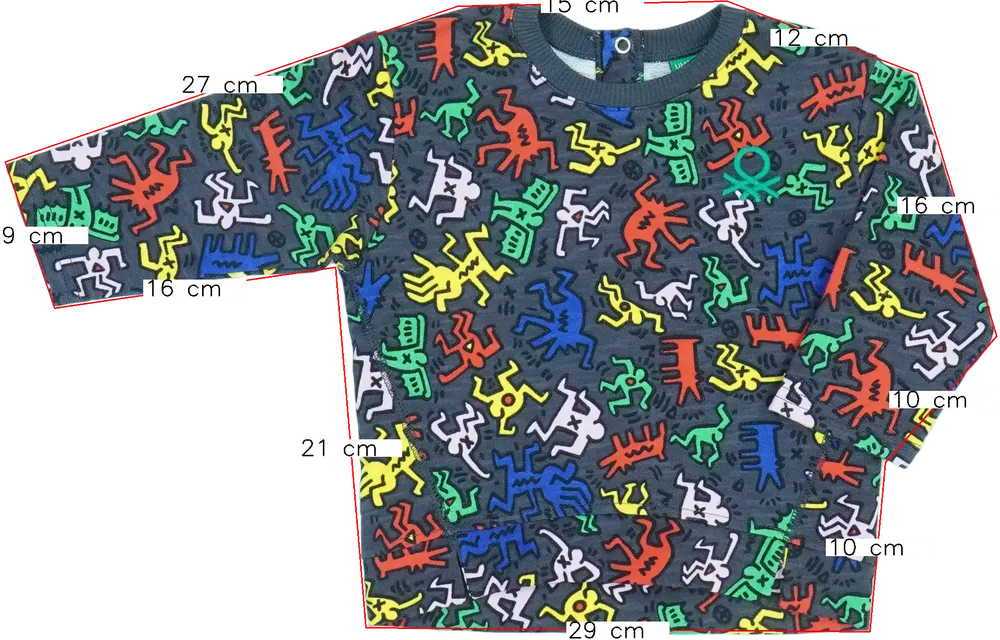 Szürke Benetton Pulóver EU 80 / UK 9-12 hónap / US 12 hónap