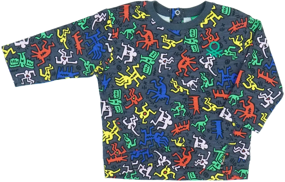 Szürke Benetton Pulóver EU 80 / UK 9-12 hónap / US 12 hónap