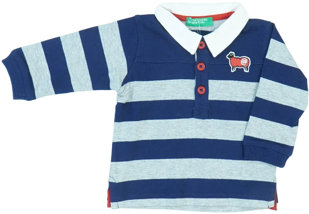 Szürke Benetton Galléros póló EU 68 / UK 3-6 hónap / US 3-6 hónap