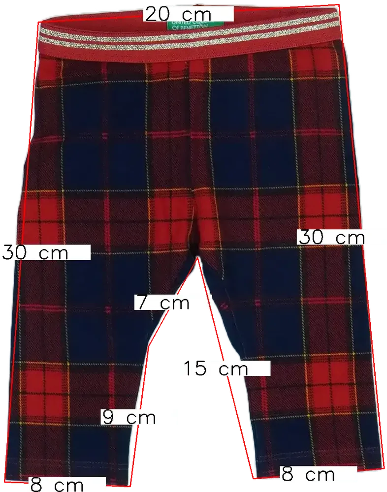 Piros Benetton Leggings EU 68 / UK 3-6 hónap / US 3-6 hónap