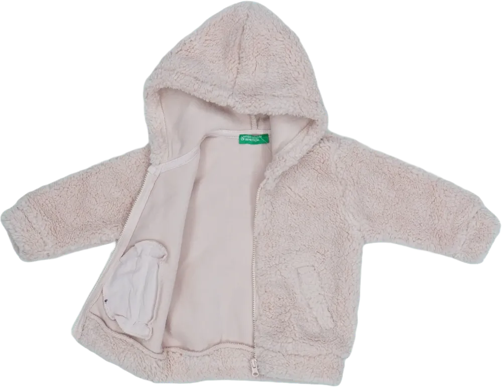 Rózsaszín Benetton Átmeneti kabát EU 74 / UK 6-9 hónap / US 6-9 hónap