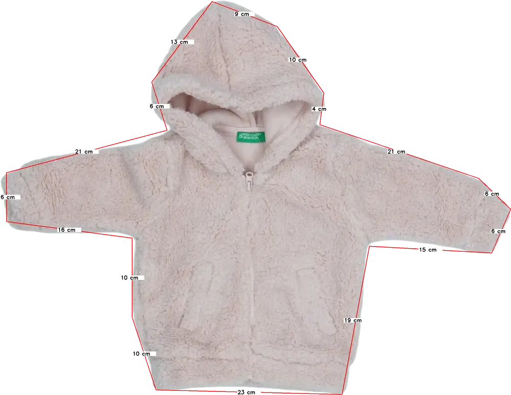 Rózsaszín Benetton Átmeneti kabát EU 74 / UK 6-9 hónap / US 6-9 hónap