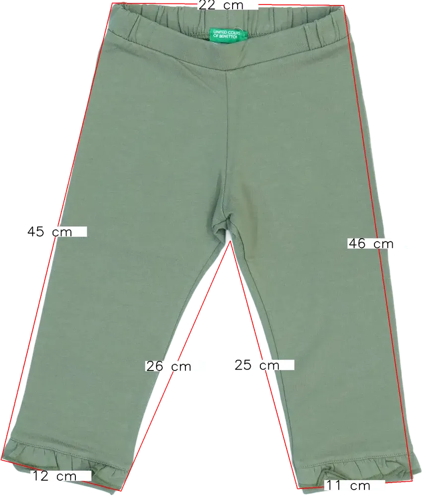 Zöld Benetton Baby nadrág EU 92 / UK 2 év / US 2T