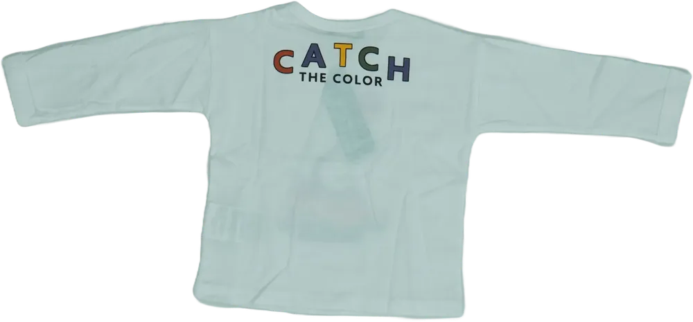 Fehér Benetton Hosszú ujjú felső EU 68 / UK 3-6 hónap / US 3-6 hónap