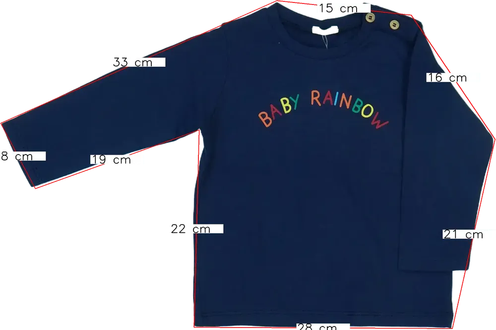 Kék Benetton Hosszú ujjú felső EU 80 / UK 9-12 hónap / US 12 hónap