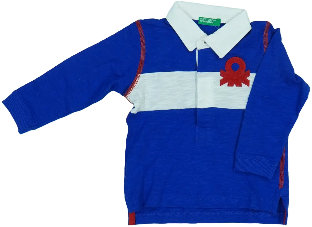 Kék Benetton Galléros póló EU 86 / UK 12-18 hónap / US 18 hónap