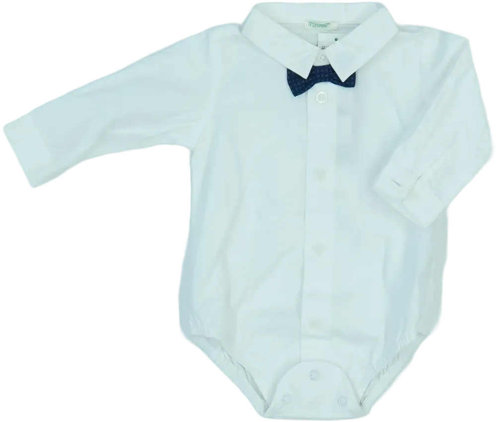 Fehér Benetton Hosszú ujjú body EU 62 / UK 0-3 hónap / US 0-3 hónap