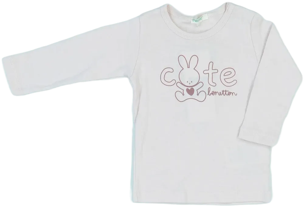 Rózsaszín Benetton Hosszú ujjú felső EU 62 / UK 0-3 hónap / US 0-3 hónap