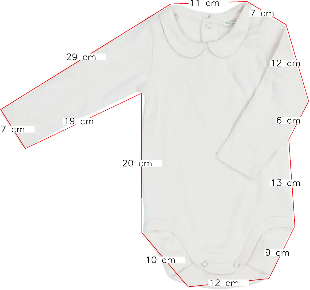 Rózsaszín Benetton Hosszú ujjú body EU 68 / UK 3-6 hónap / US 3-6 hónap