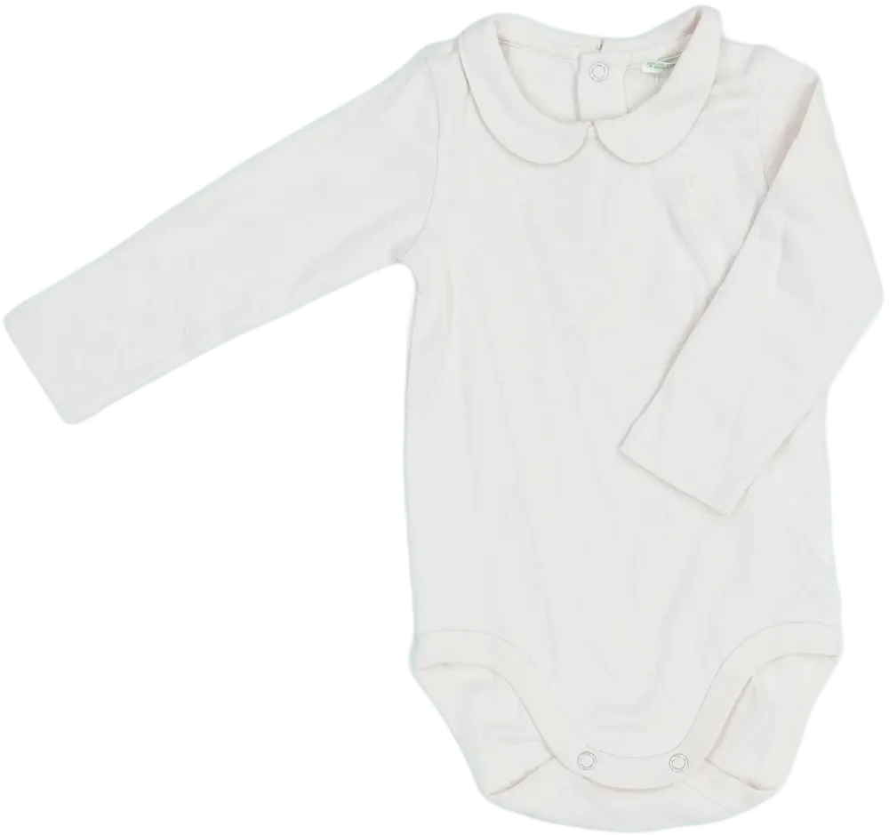 Rózsaszín Benetton Hosszú ujjú body EU 68 / UK 3-6 hónap / US 3-6 hónap