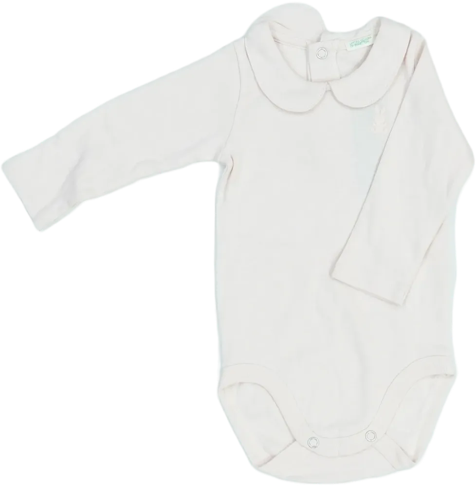 Rózsaszín Benetton Hosszú ujjú body EU 68 / UK 3-6 hónap / US 3-6 hónap