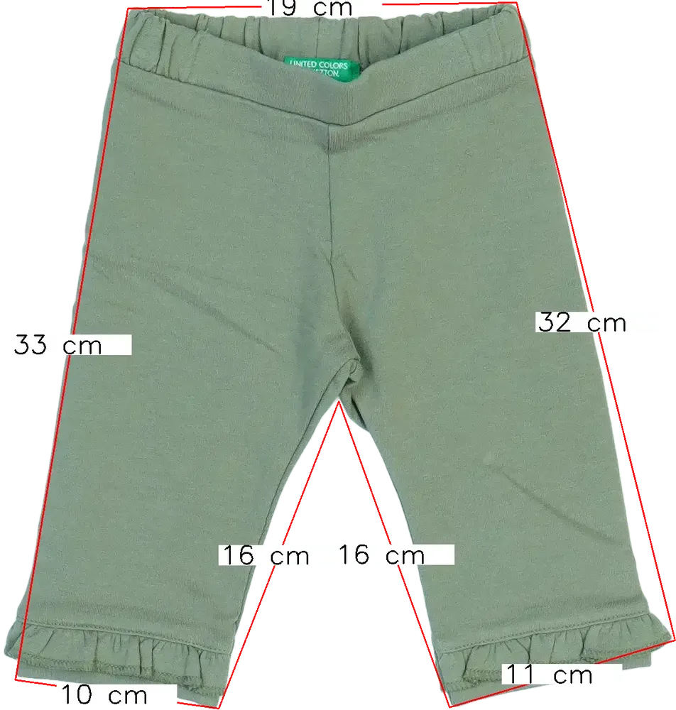Zöld Benetton Baby nadrág EU 74 / UK 6-9 hónap / US 6-9 hónap