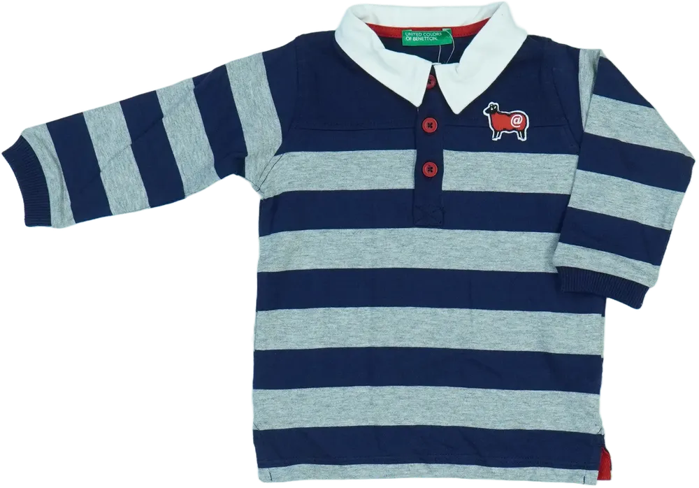 Szürke Benetton Galléros póló EU 80 / UK 9-12 hónap / US 12 hónap