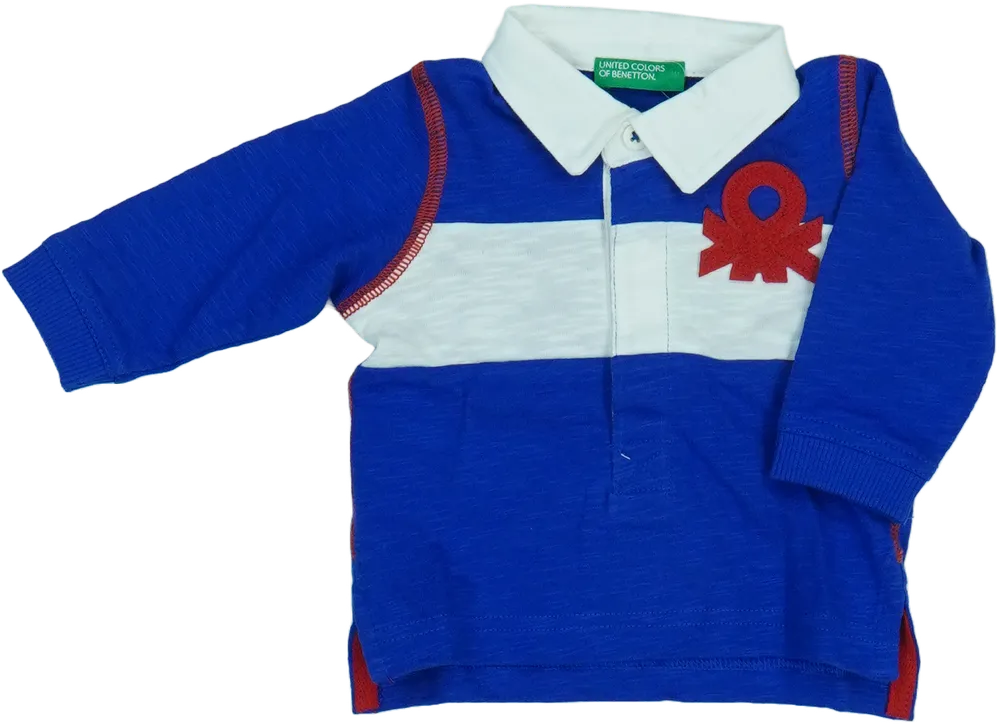 Kék Benetton Galléros póló EU 68 / UK 3-6 hónap / US 3-6 hónap