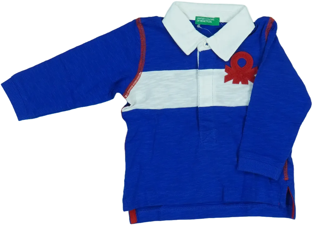Kék Benetton Galléros póló EU 80 / UK 9-12 hónap / US 12 hónap