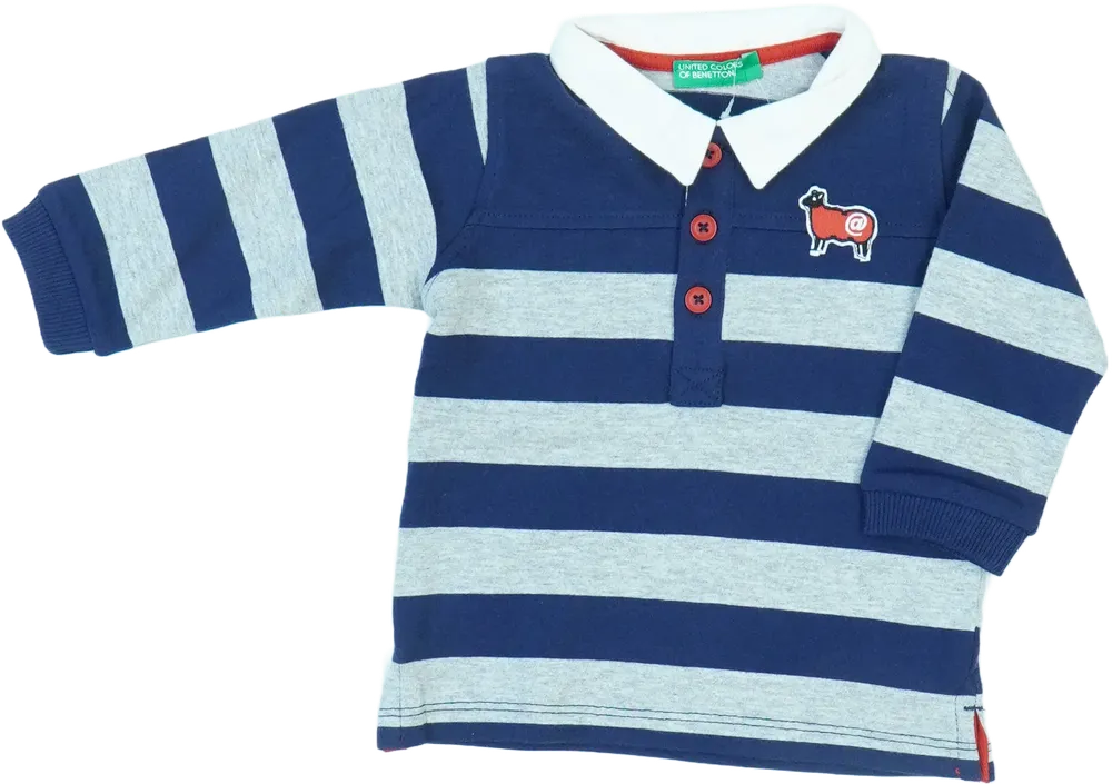 Szürke Benetton Galléros póló EU 74 / UK 6-9 hónap / US 6-9 hónap