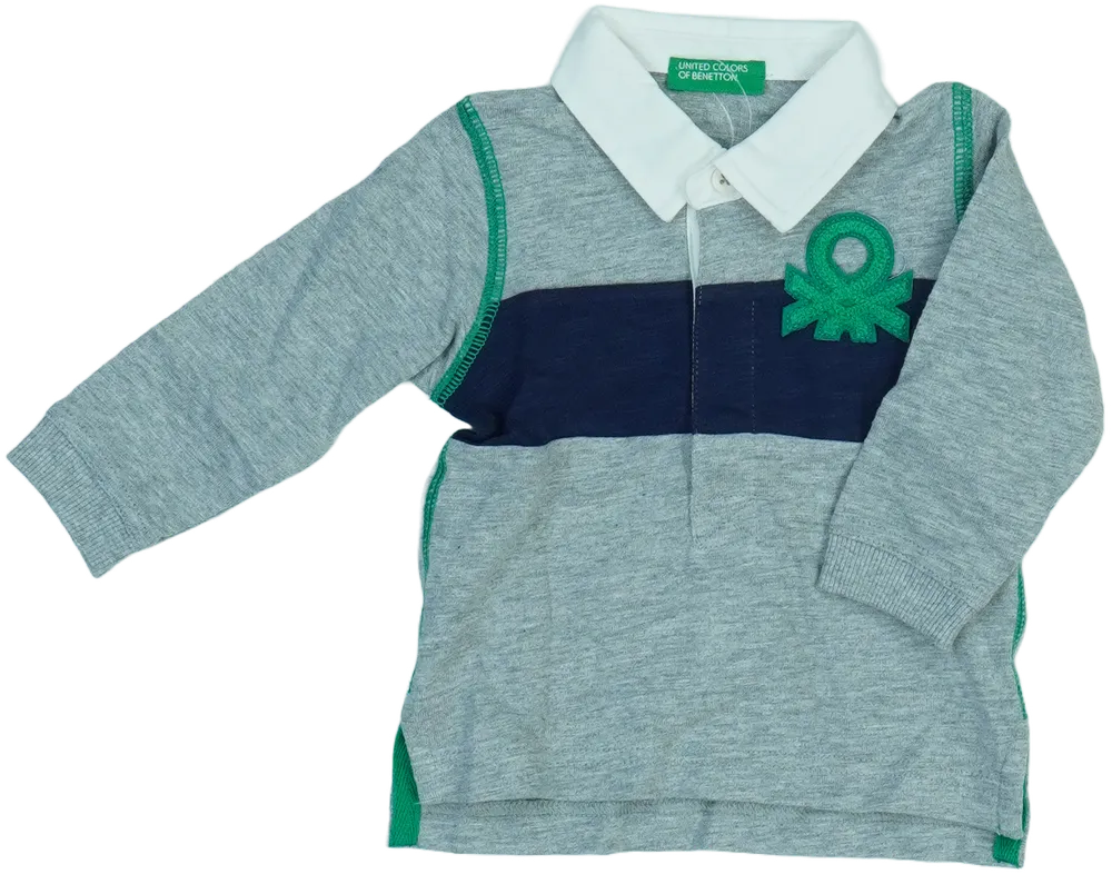 Szürke Benetton Galléros póló EU 74 / UK 6-9 hónap / US 6-9 hónap