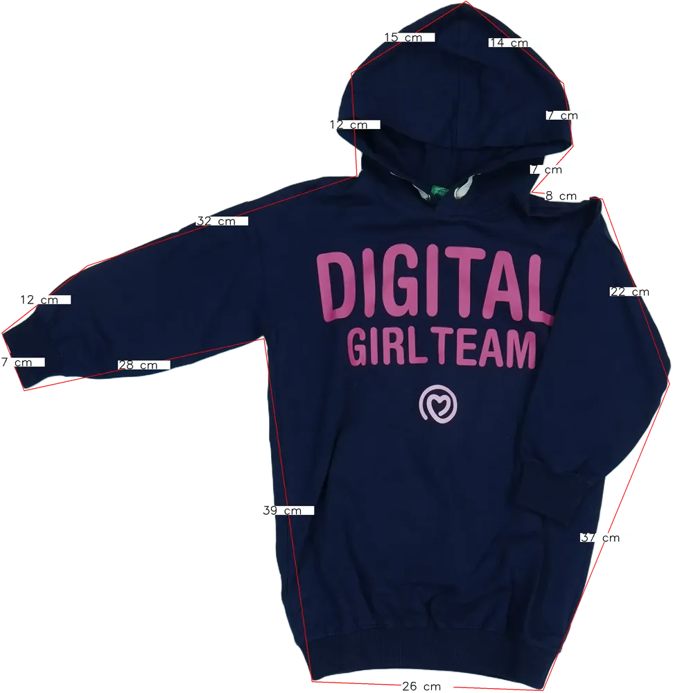 Kék Benetton Kapucnis pulóver EU 110 / UK 5 év / US 5 év/XS