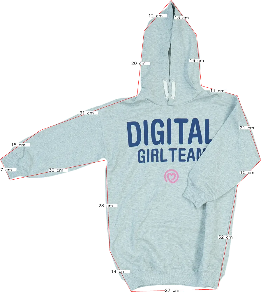 Szürke Benetton Kapucnis pulóver EU 122 / UK 7 év / US 7 év/M