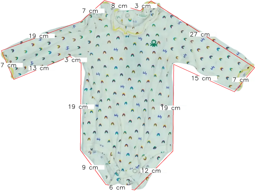 Barna Benetton Hosszú ujjú body EU 74 / UK 6-9 hónap / US 6-9 hónap