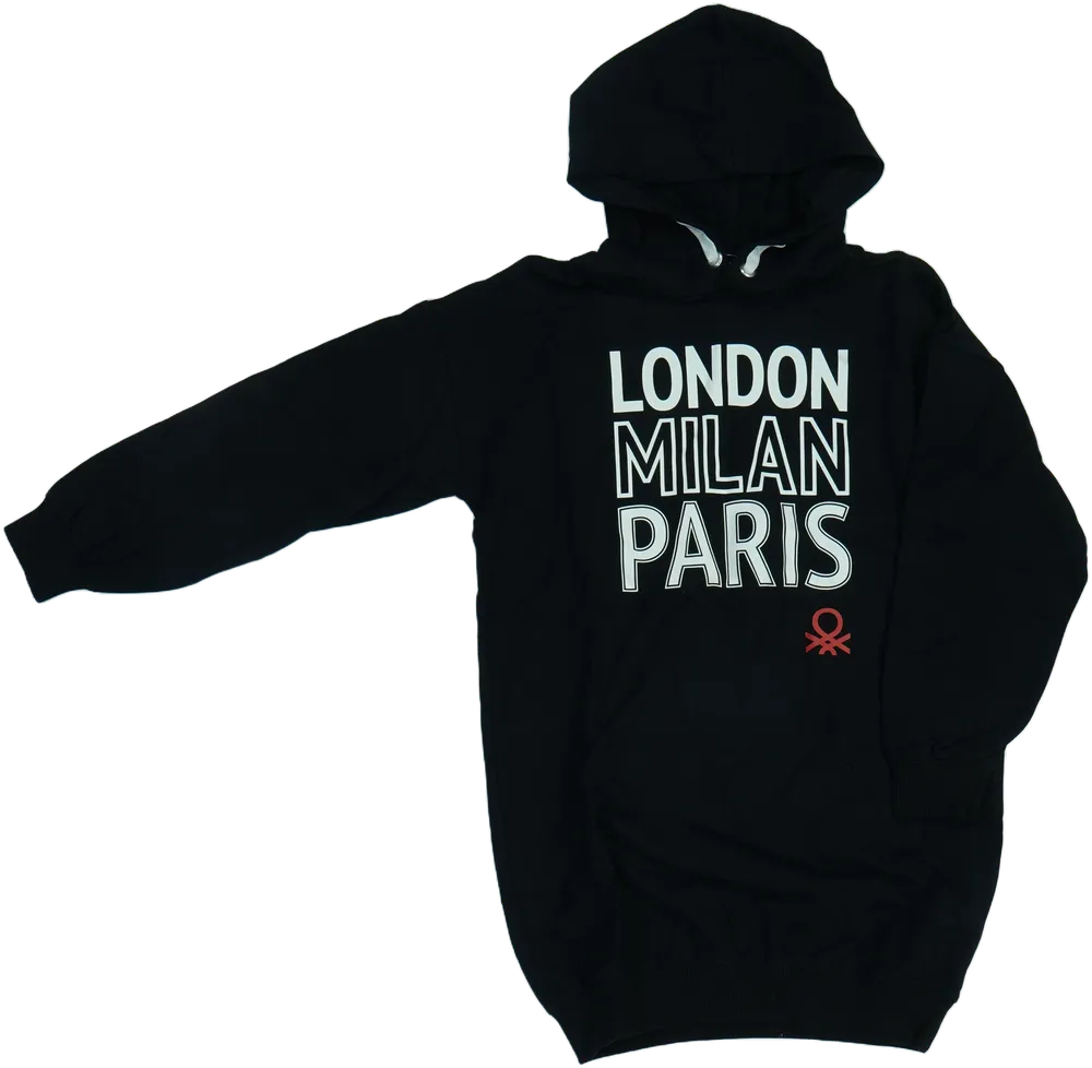 Fekete Benetton Kapucnis pulóver EU 134 / UK 9 év / US 9 év/L